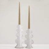 Cosan stoneware candlestick holders, set of 2