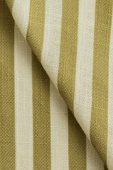 Stripe Linen curtain - Olive Green