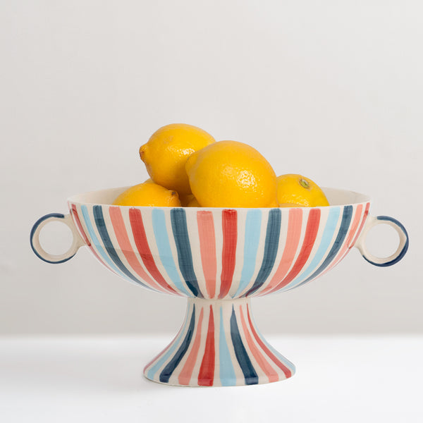 Cyrus hand painted stoneware fruit bowl