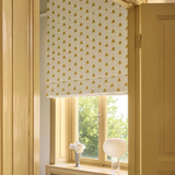 Sweet Pea Linen Roman Blind - Mustard - Blackout Lined