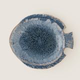 Fae fish stoneware serving plate
