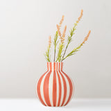 Fian ceramic vase, orange stripe