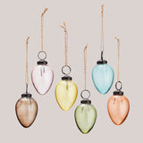 Sabina glass eggs, set of 6 (3 left)