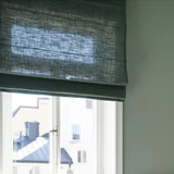 Linen roman blind - petrol