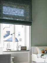 Linen roman blind - petrol