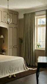 Velvet curtain - Khaki - Blackout Lined