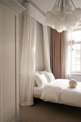 Woven linen curtain valance(curved)-Off white