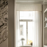 Woven linen curtain valance(curved)-Off white