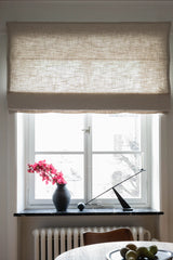 Linen roman blind - sand