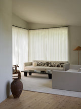 Sheer linen curtain - off-white