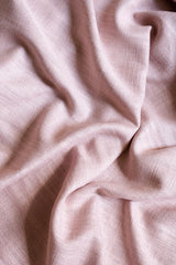 Linen café curtain, double pole - Pink