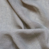 Sheer Linen café curtain, double pole - Grey