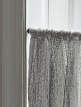 Bouclé Wave Ruffle Café Curtain - Grey