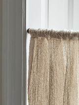 Bouclé Wave Ruffle Café Curtain - Sand