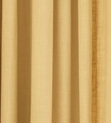 Linen café curtain, double pole - Oat Yellow