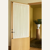 Sheer Linen café curtain, double pole - off-white