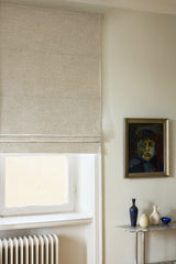 Bouclé Roman Blinds - Ivory - Blackout Lined