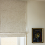 Bouclé Roman Blinds - Ivory - Blackout Lined