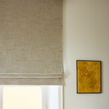 Bouclé Roman Blinds - Sand - Blackout Lined