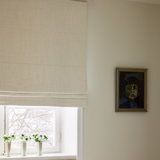 Linen roman blind - Ivory - Blackout Lined