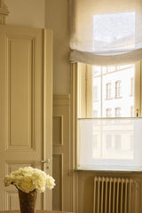 Sheer linen soft roman blind - sand