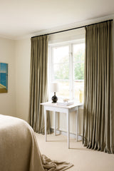 Velvet curtain - khaki