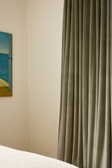 Velvet curtain - khaki