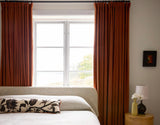 Velvet curtain - Terracotta - Blackout Lined