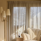 Sheer linen curtain - grey