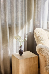 Sheer linen curtain - grey