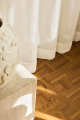 Sheer linen curtain - off-white