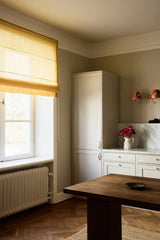 Sheer linen roman blind - mustard
