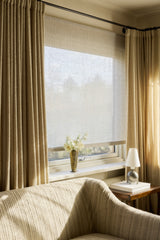 Sheer linen soft roman blind - grey