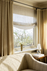 Sheer linen soft roman blind - grey