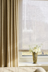 Sheer linen soft roman blind - grey