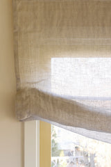 Sheer linen soft roman blind - grey