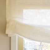 Sheer linen soft roman blind - off-white