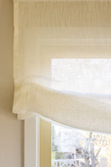 Sheer linen soft roman blind - off-white