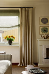 Sheer linen soft roman blind - khaki