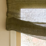 Sheer linen soft roman blind - khaki