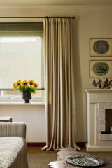 Sheer linen soft roman blind - khaki