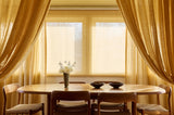 Sheer linen soft roman blind - mustard