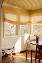 Sheer linen soft roman blind - mustard
