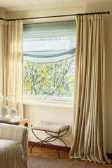 Sheer linen soft roman blind - petrol