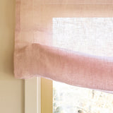 Sheer linen soft roman blind - pink