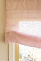 Sheer linen soft roman blind - pink