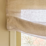 Sheer linen soft roman blind - sand