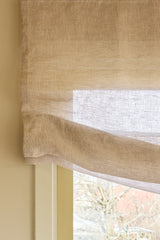 Sheer linen soft roman blind - sand