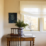Sheer linen soft roman blind - Pure white