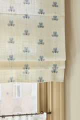 Sweet pea linen roman blind - Dove Blue
